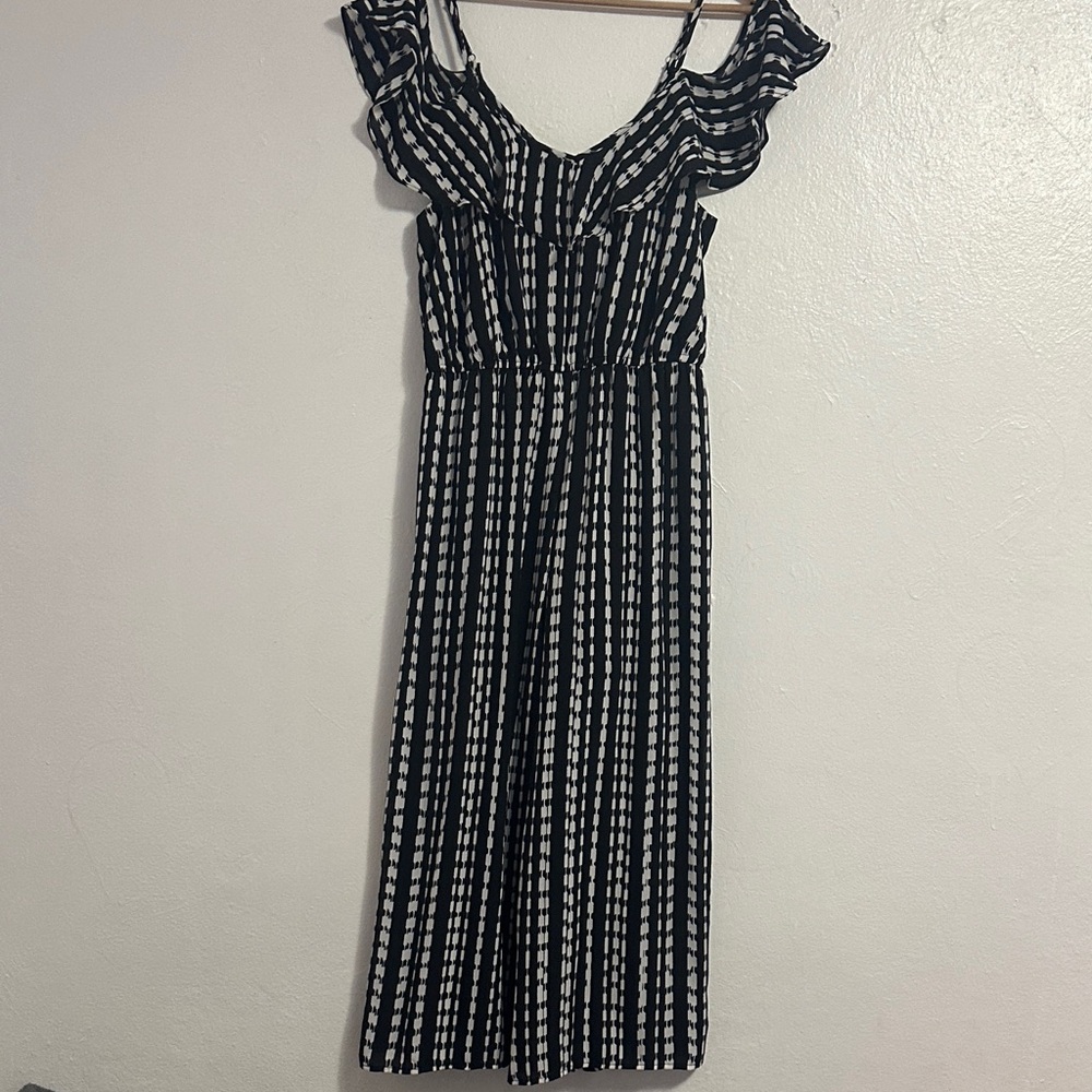 Lily White Black and White Striped Jumpsuit - Picture 5 of 9